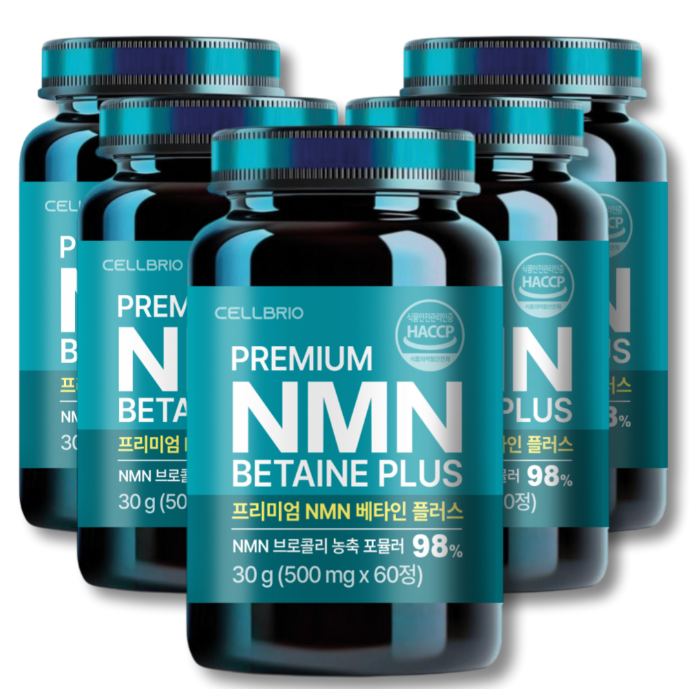 프리미엄 NMN 베타인 플러스 엔엠엔 HACCP 인증 고함량 식물성 NAD+ 활성, 5개, 60정 74,900원