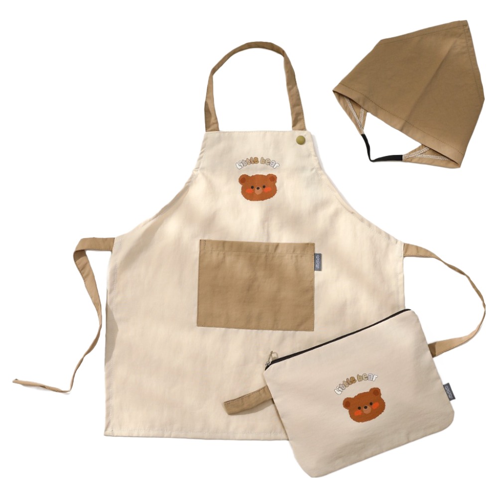 세맘스 아동용 동글동글 방수 앞치마 + 두건 + 파우치 세트 24,900원