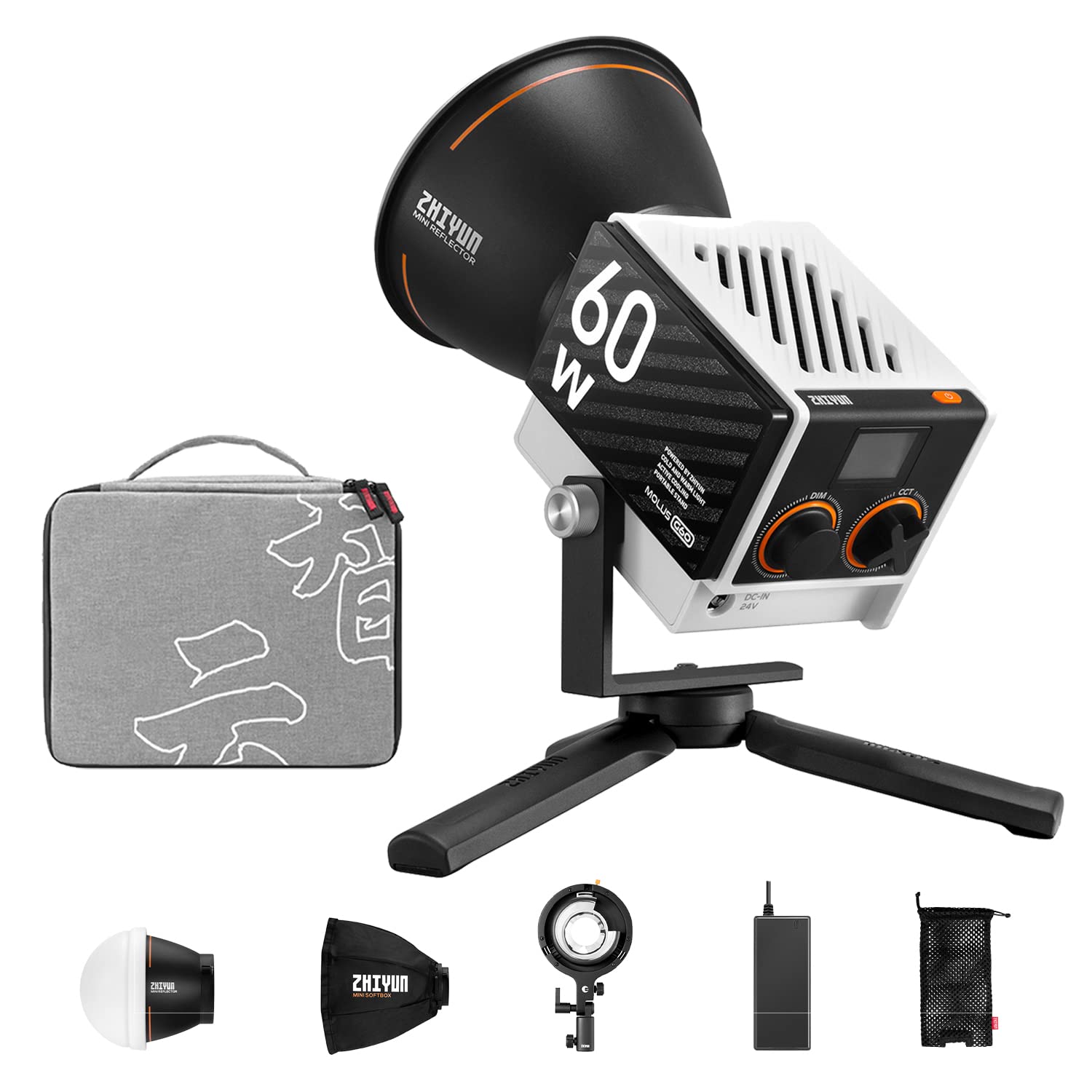ZHIYUN G60 COMBO LED 60W, CRI 96+ TLCI 97+ [공식 기함점] 비디오 라이트 촬영 라이트 Bluetooth와 어플리케이션에 의한 휘도 315,150원