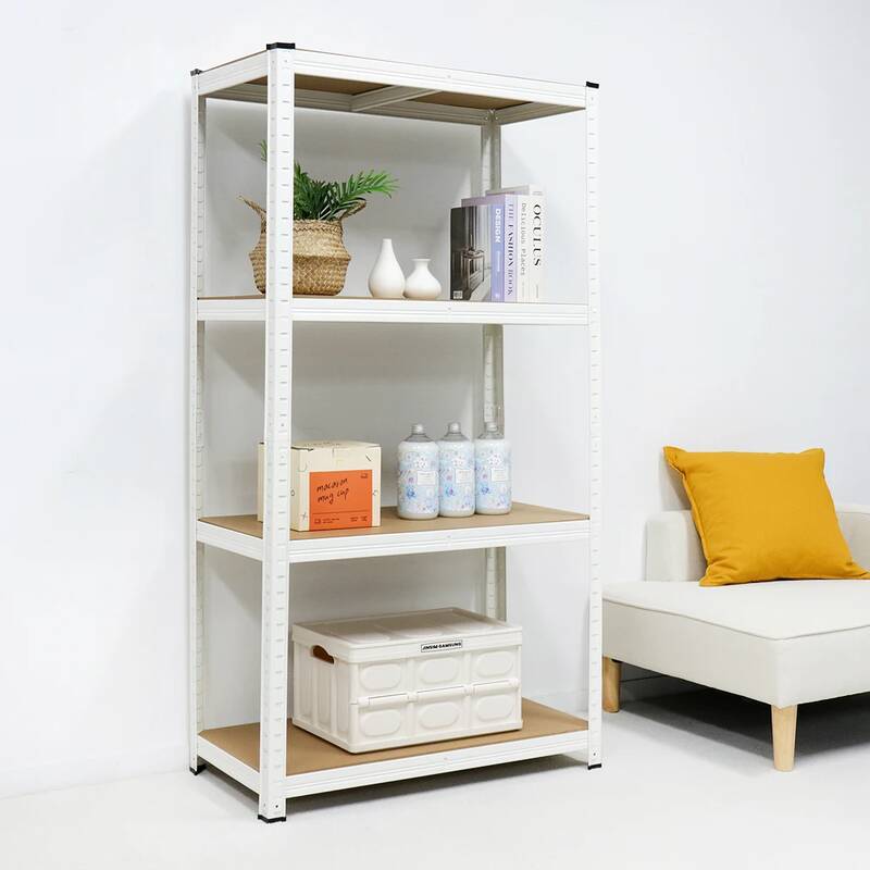 이지라이프 경량랙 무볼트 조립식 앵글선반 4단 5단 베란다 펜트리 다용도실 창고 수납 철제선반 진열대 주방 정리 오픈장 DIY 조립 간편설치 56,100원