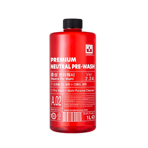 바인더 프리미엄 중성 프리워시 차량용 다목적 실외세정제 1L 10,000원