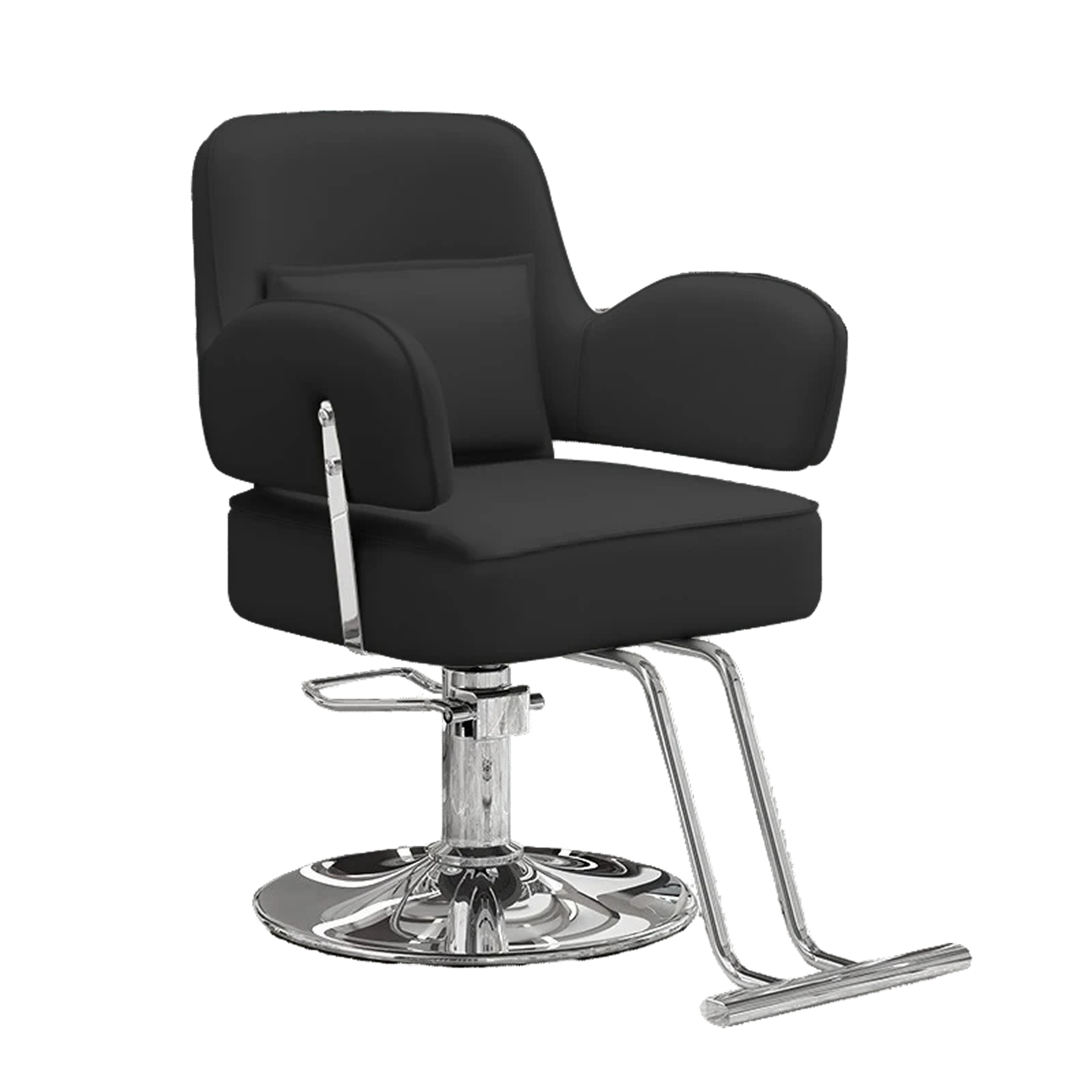 굿살롱드체어 튼튼한 모던한 미용실의자 메이크업 헤어샵 네일샵 뷰티샵, 1개, 블랙 가죽 + 실버 189,000원