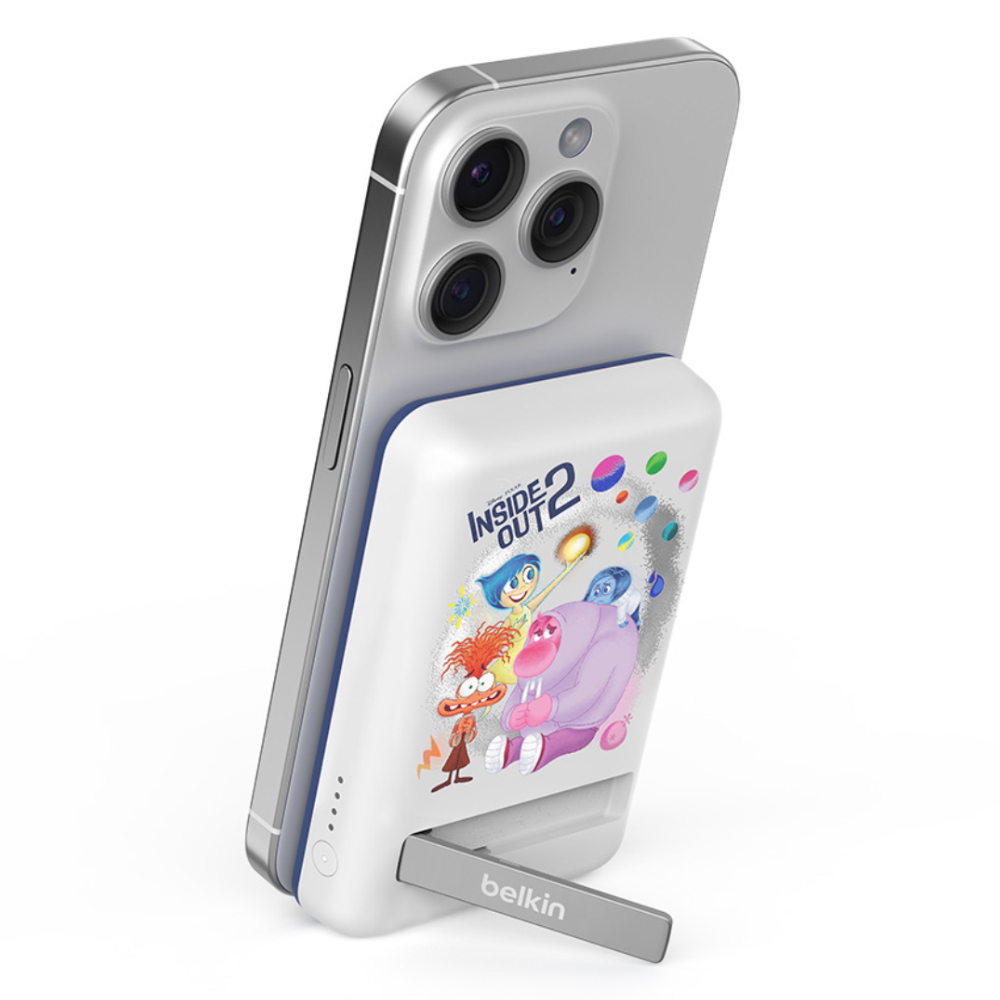 벨킨 맥세이프 마그네틱 무선 충전 보조배터리 스탠드 5000mAh, BPD004qcYO-DY, 디즈니 인사이드아웃2 54,900원