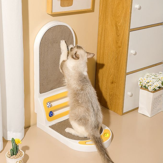 KIKOKO 고양이 수직 스크래쳐 장난감 공3개 포함, 1개, 화이트 28,000원