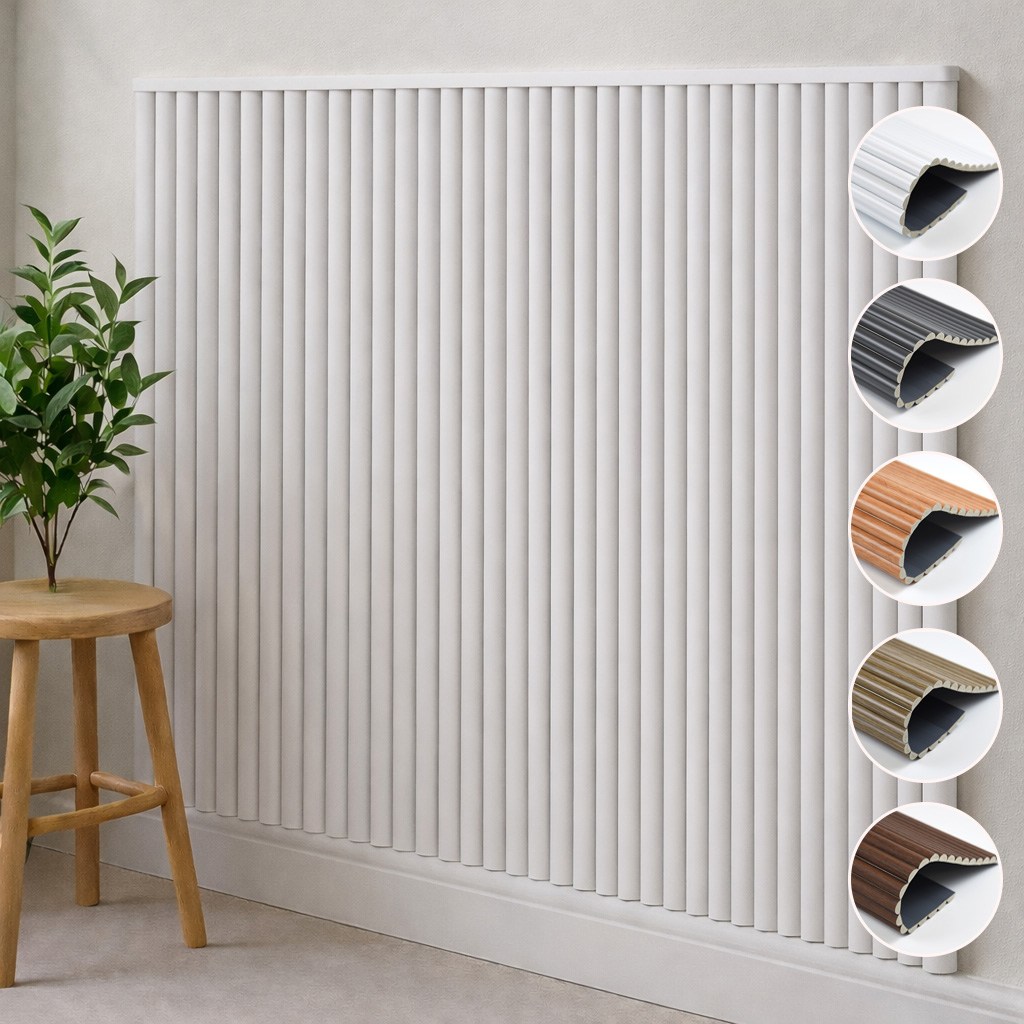 데코리아 나무보다 단단한 PS 접착식 반달 템바보드 템파 템버 루바 DIY 벽 셀프인테리어 길이120cm x 폭40cm, 1개, THC-401 화이트 29,700원