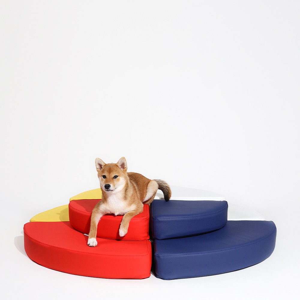 [조브라운] 친환경 향균 가죽 모서리 코너 펫스텝 강아지계단, 연그레이 50,900원