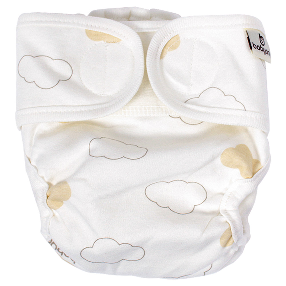 베이비앙 입체형, 똑딱이형, 찍찍이형, 통풍이 잘 되는 무형광 기저귀커버, 03순면 입체형 기저귀커버(신생아~15개월)구름이, 1개 19,900원