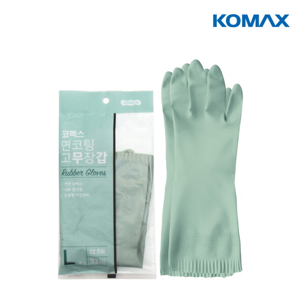 [코멕스] 면코팅 고무장갑 민트(대) 30개 62,070원