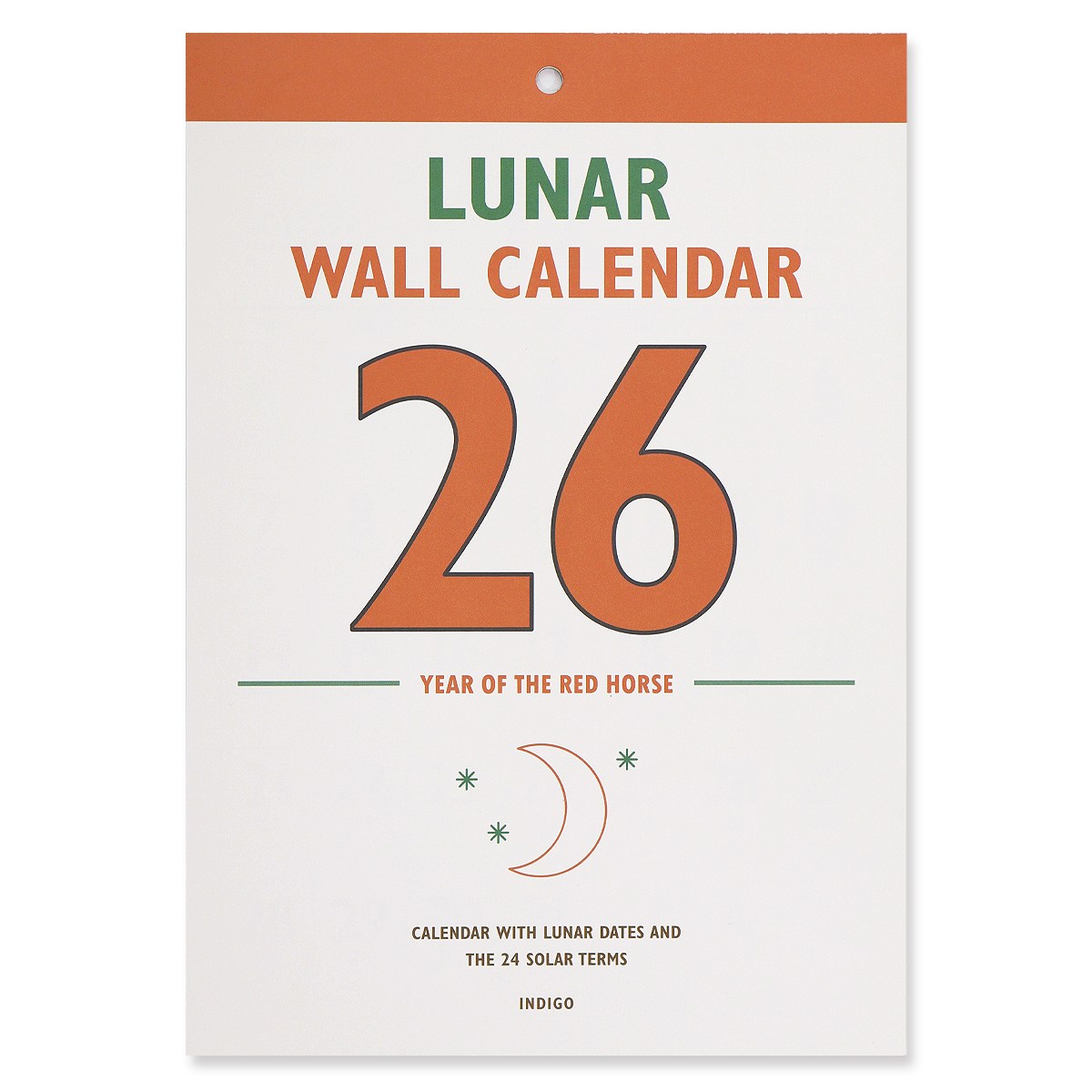 인디고 2026 루나 레트로 A4 벽걸이 달력 음력 24절기 포함 부모님 선물용 6,240원
