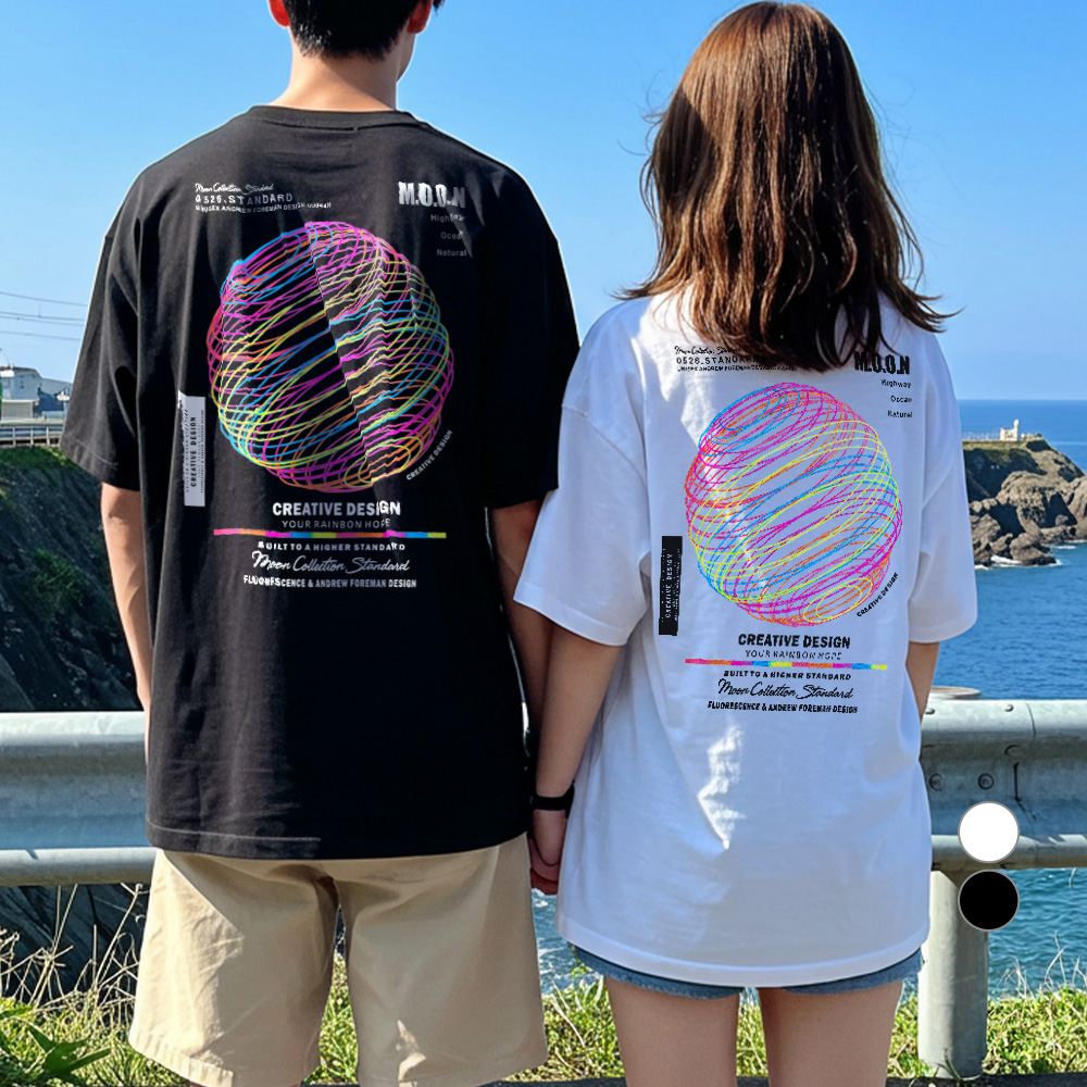 엠씨티 문컬렉션 5부 오버핏 오로라 통기성 반팔 티셔츠 2p 45,800원