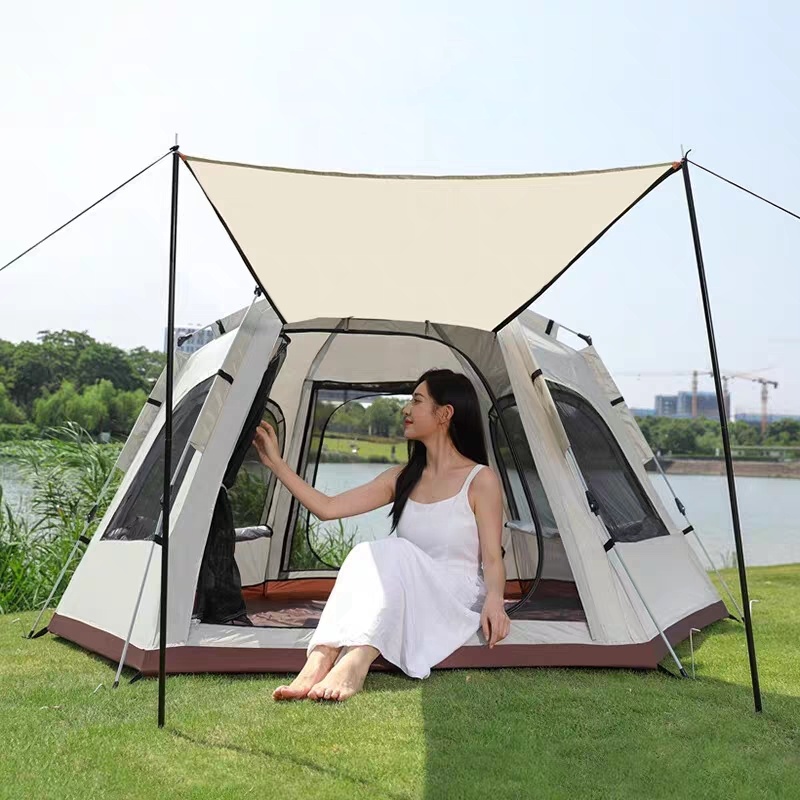 가남 자동 원터치 텐트 육각 돔텐트 대형 캠핑그늘막텐트 59,900원