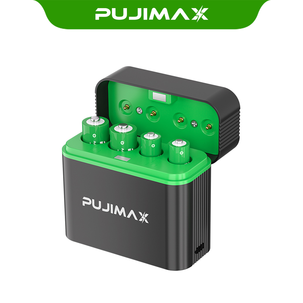 PUJIMAX 스마트 건전지 충전기 케이스 4칸 AA+AAA 1.5V 1100mwh/ 4255mWh 리튬이온 충전식 배터리 4255mWh 포함 1.5V 리튬배터리 L412 4P 20,520원