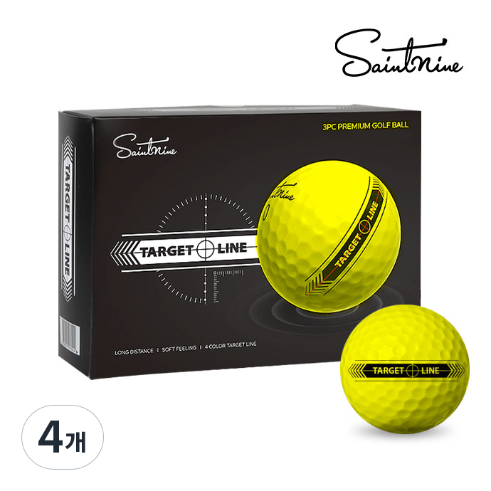 세인트나인 타겟 라인 골프볼 (3피스), 4개, 12개입, 옐로우 105,000원