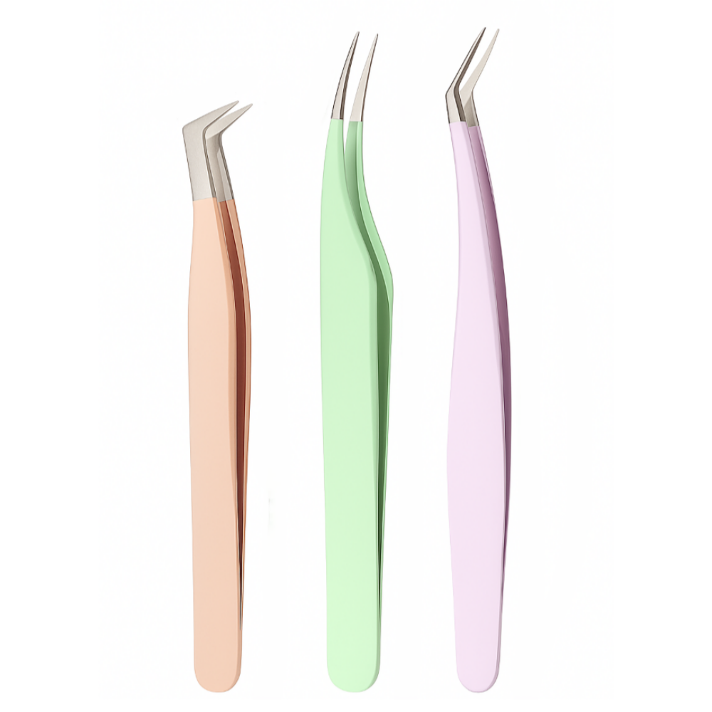 래쉬팔레트 속눈썹 핀셋 3종 세트 속눈썹 연장 전문가용 고급 핀셋 3종세트 구성, 1개 13,800원