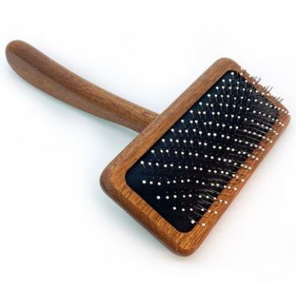 스탠다드펫 소프트 슬리커 브러쉬 강아지빗 애견빗 고양이빗 엉킨털제거, 미니 우드 라운드팁, 1개 18,600원