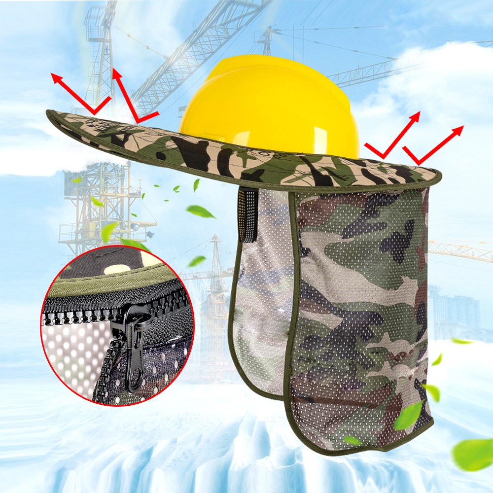 안전모 안전모자 햇빛가리개 차양 그늘이 썬캡 여름 일체형 지퍼형, 1개 7,000원