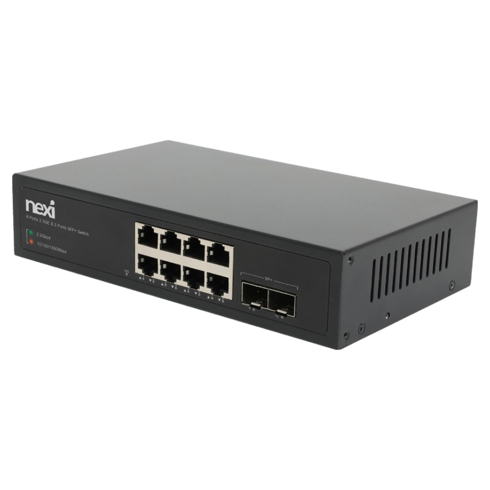 넥시 8포트 2.5G / 2포트 SFP+ 10G 스위칭허브 NX1561, NX-BZ1008-2SFP, 1개 71,700원