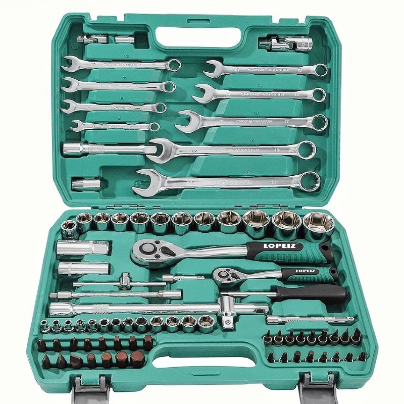 LOPEIZ 로페이즈 복스 세트 82PCS, 휜 복스핸들 S2비트, 72-치 엘보핸들 라쳇렌치 61,000원