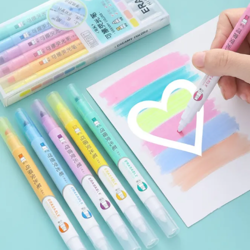 일상채움 지워지는 형광펜 6컬러 세트, 1팩, 혼합색상 6,900원