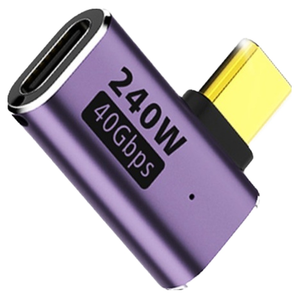 수피 USB4 썬더볼트 호환 C to C타입 40Gbps 8K 240W ㄱ자형 데이터 초고속충전 변환젠더 실버 3,450원