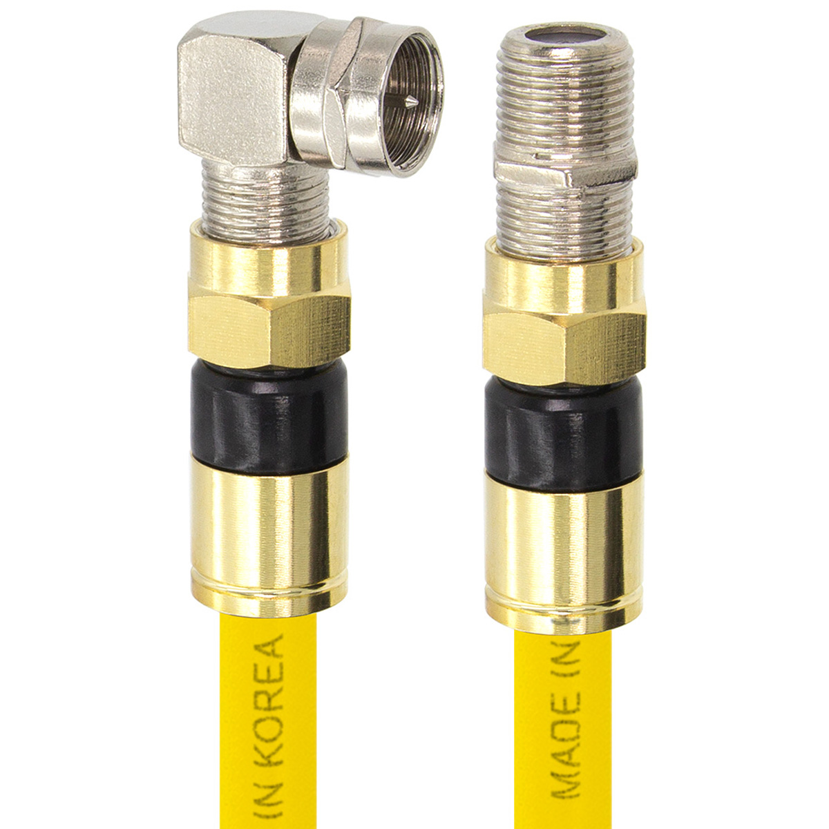 솔탑 국산 골드 고급형 RF 안테나 옐로우 꺾임 연장 TV 동축 수제작 케이블 12,220원