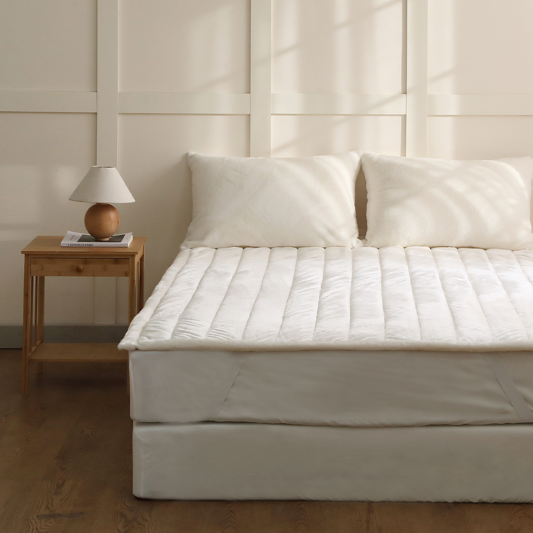 플로라침구 심플 극세사 고정밴드 침대패드, 아이보리 21,360원
