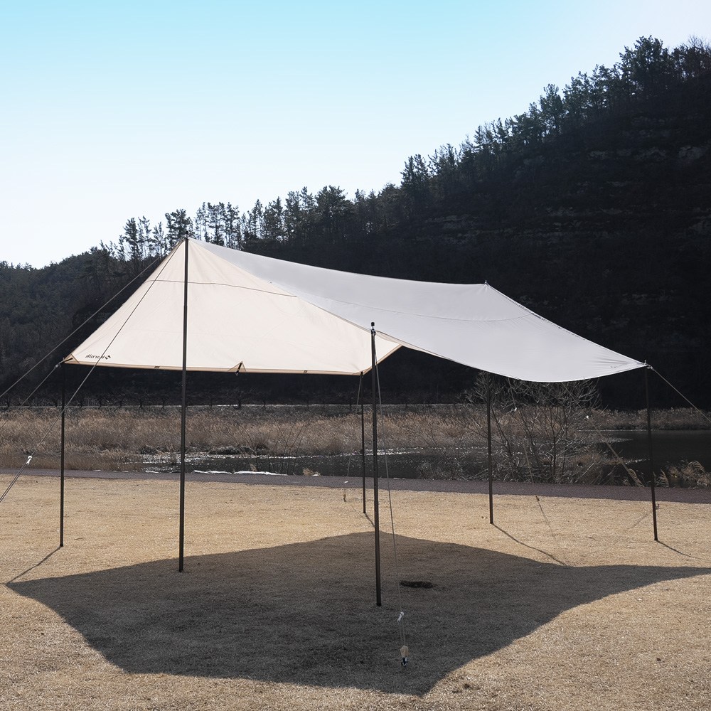 카르닉 치즈쉐이드 렉타 타프 대형 그늘막, 아이보리 M(4.4m) 172,000원