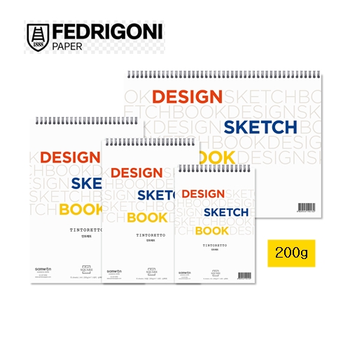 아트스퀘어 띤또레또 디자인 스케치북 200g 15매 드로잉북 낱개 3,900원