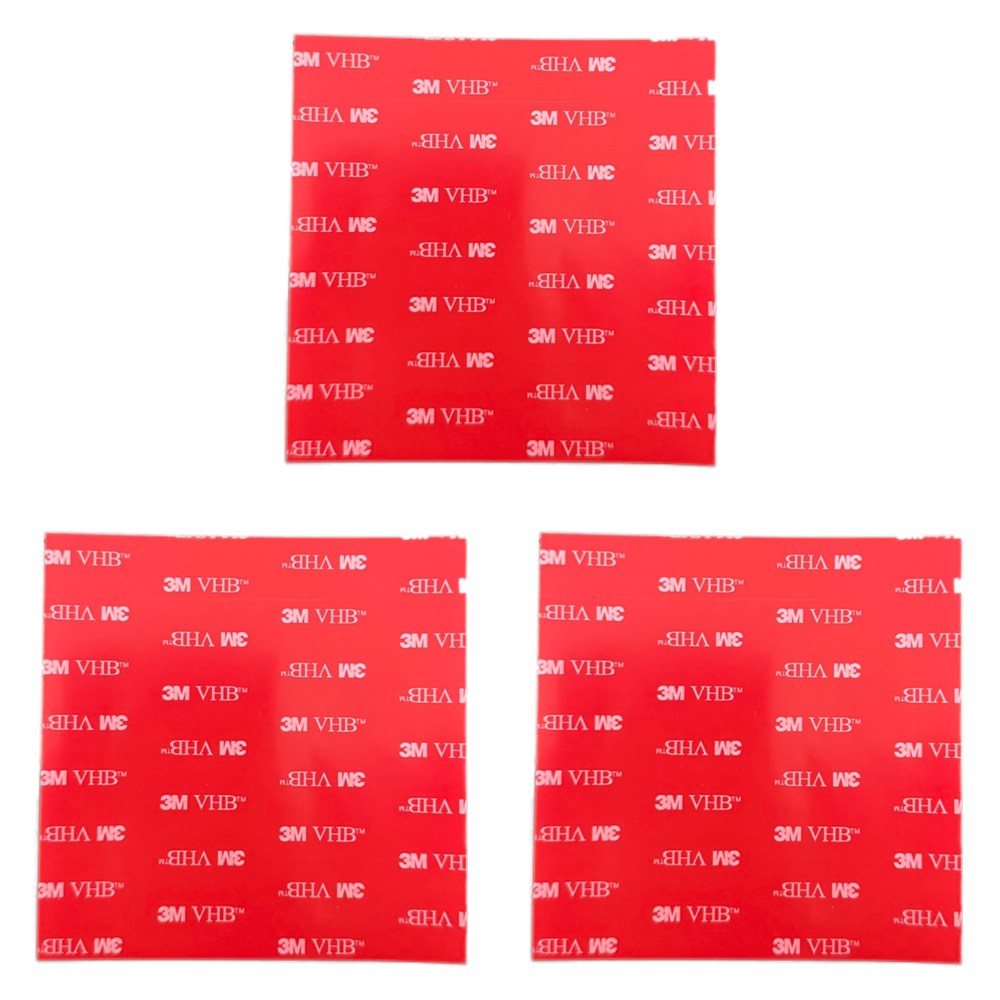 3M VHB 빅사이즈 초강력 아크릴 양면테이프 사각형 10cm x 10cm 3개입, 3개 9,020원