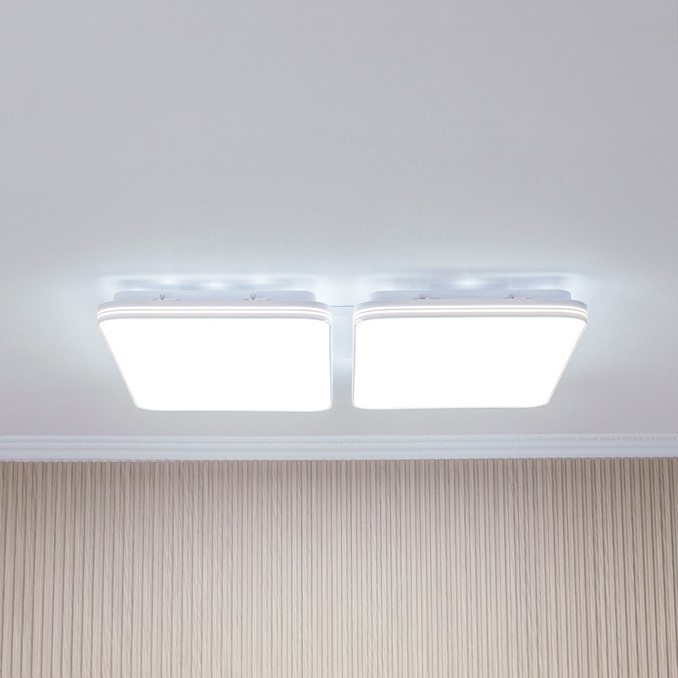 예스케이라이팅 LED거실등 더블라인 120W 심플 거실조명 방등 엘이디 100,000원