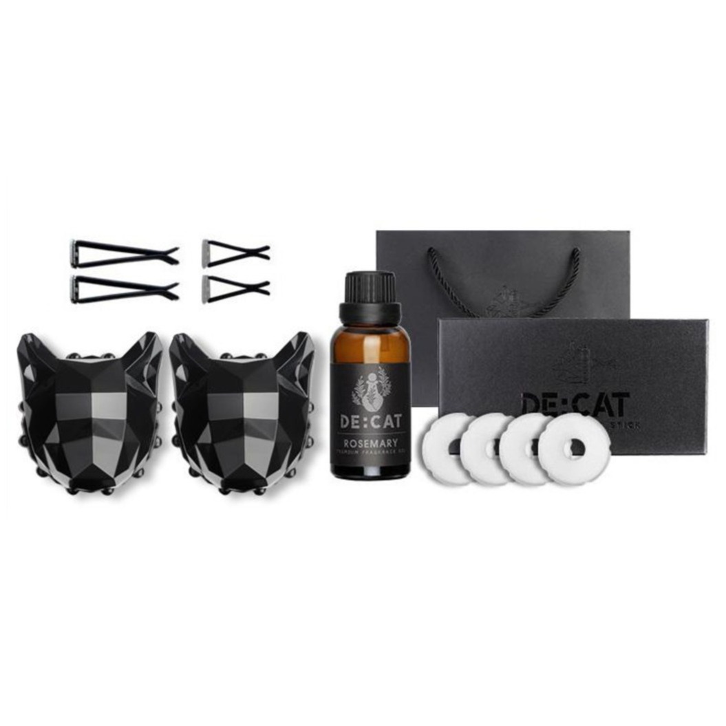 디캣 차량용 방향제 미러블랙 2p + 리필액 30ml + 일반클립 2p + 장클립 2p + 리필링 4p + 포장박스 + 쇼핑백 세트 전차종호환, 1세트, 블랙체리향 33,400원