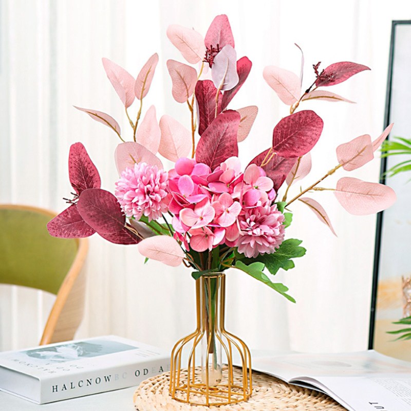 마벨인홈 조화 골드화병 세트, 핑크꽃다발세트, 1세트 15,900원