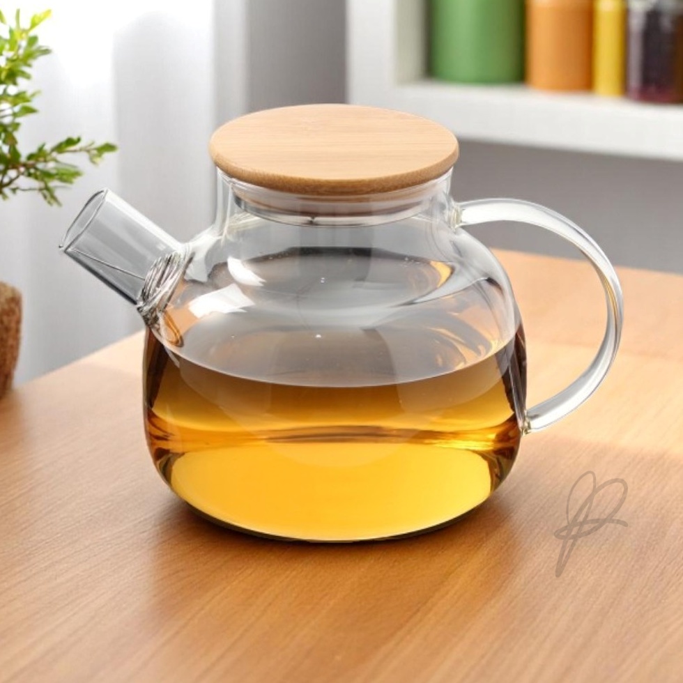 블루라운지 로하티  리빙로더 내열 유리 차주전자 1L 대나무+스텐뚜껑 티팟 10,600원
