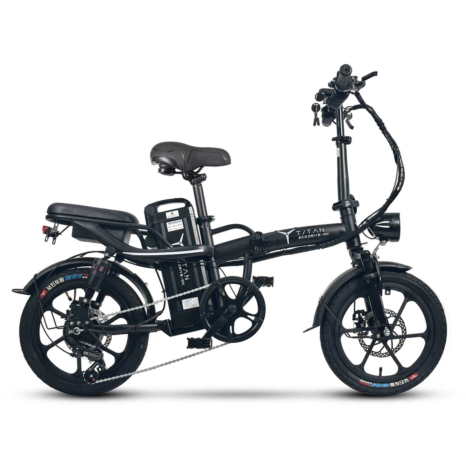 전기자전거 TITAN 300 PRO Folding Electric Bike 48V 500W High Power E-bike for Commuting Delivery, Free Gift Set 1, 스틸 949,000원