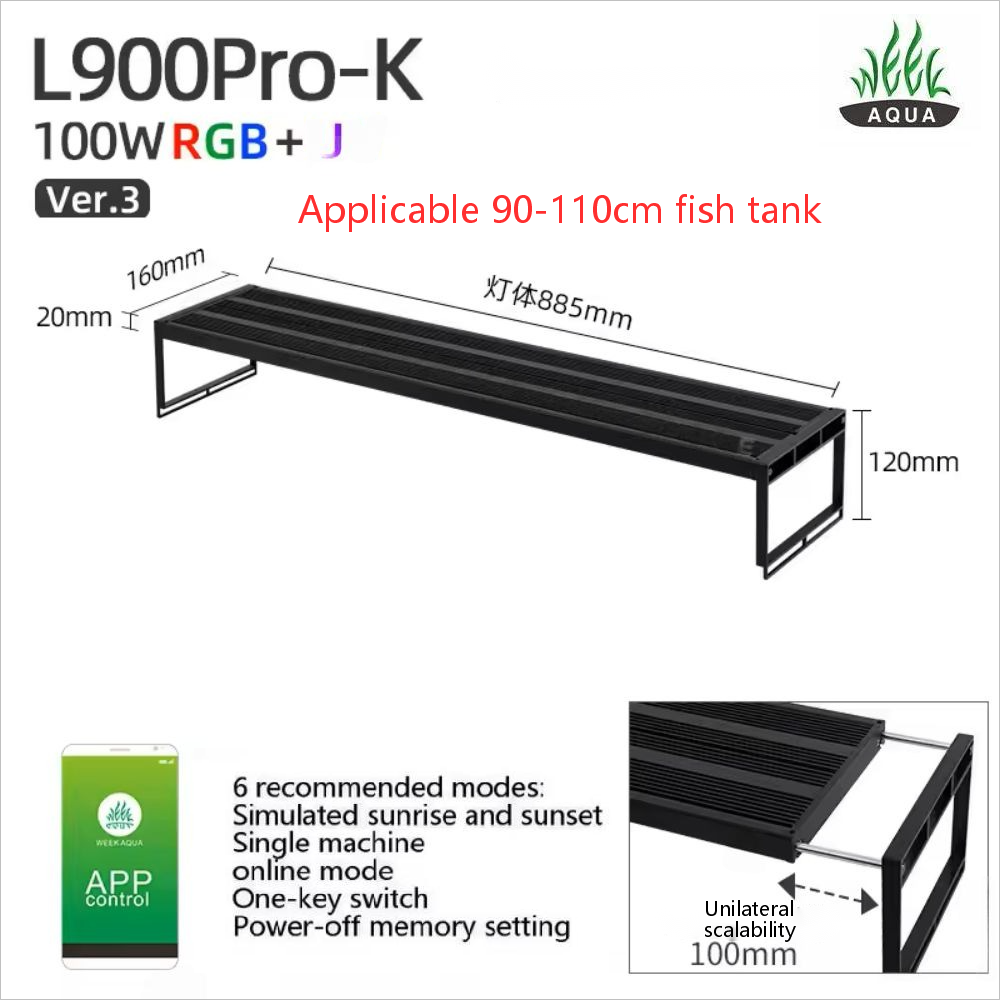 메탈라이트 어항조명 수초용 위크 아쿠아 L 프로 V3 RGBUV 수족관 식물용 LED 조명 풀 스펙트럼 식물 성장 램프 앱 제어 담수용 330,340원