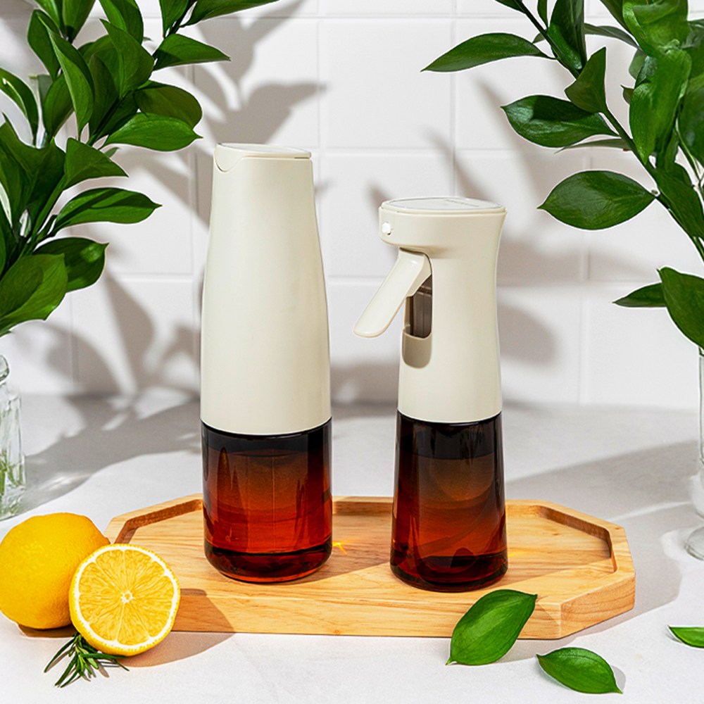 제이비홈 보르나 갈색병 오일 유리병 디스펜서+스프레이 2종 세트, 1세트, 단품, 디스펜서500ml,스프레이240ml 30,000원