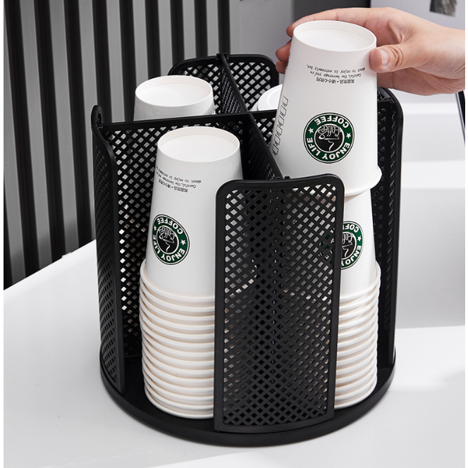 찬란한리빙 회전식 종이컵 컵뚜껑 디스펜서 다용도 수납 정리 홀더 9,590원