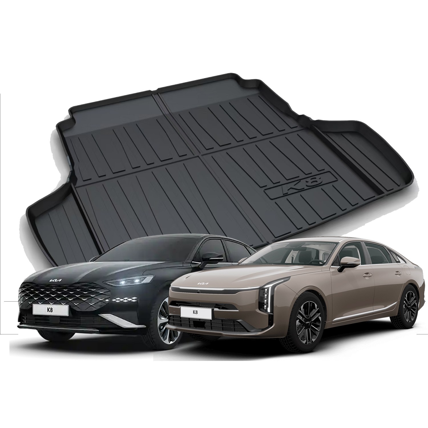 리얼핏 기아 K8 (2024 페이스리프트 가능) 논슬립 3D 트렁크매트[호환], 단일색상 55,000원