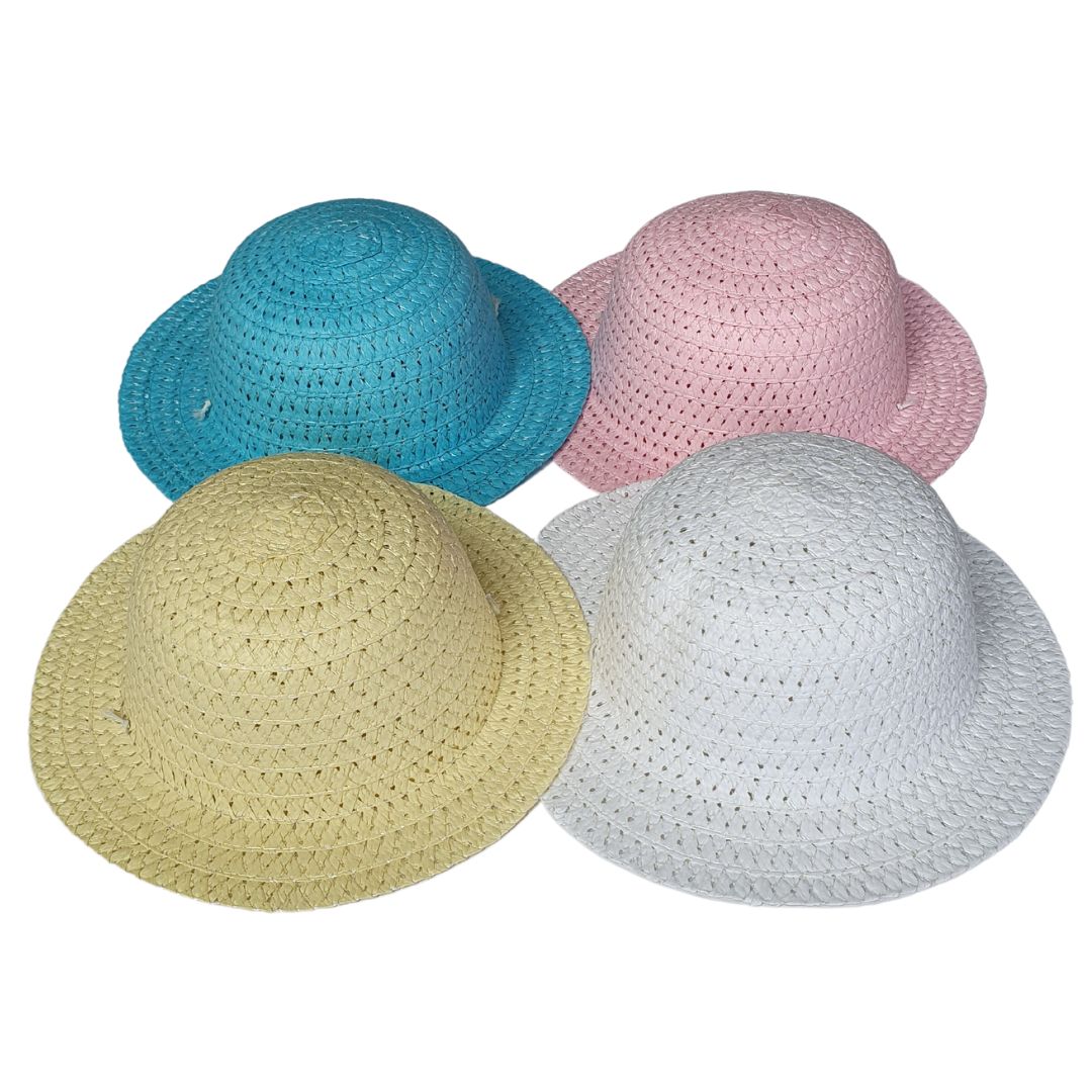 칼라밀짚모자 / 4칼라 꾸미기 공예 만들기재료 어린이선물 선캡 챙모자  체험학습 야외활동 1,500원