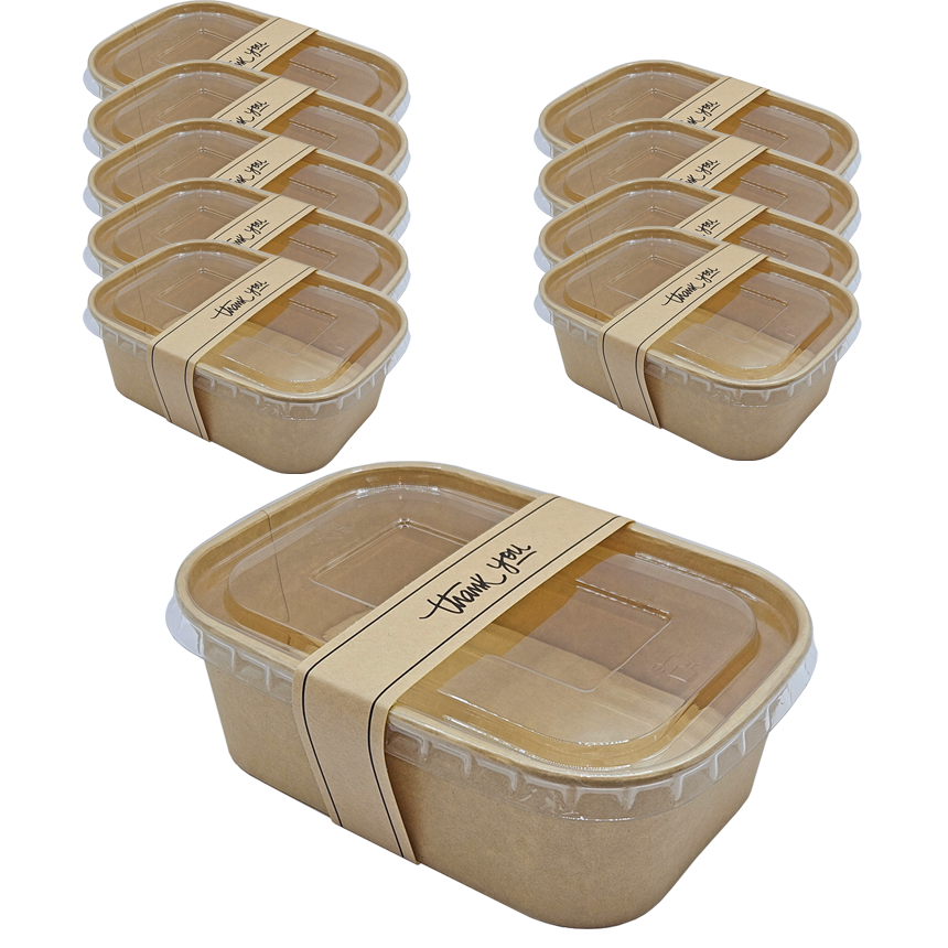 NEW 리어스팩 크라프트 사각 도시락 종이 용기+띠지 8,670원