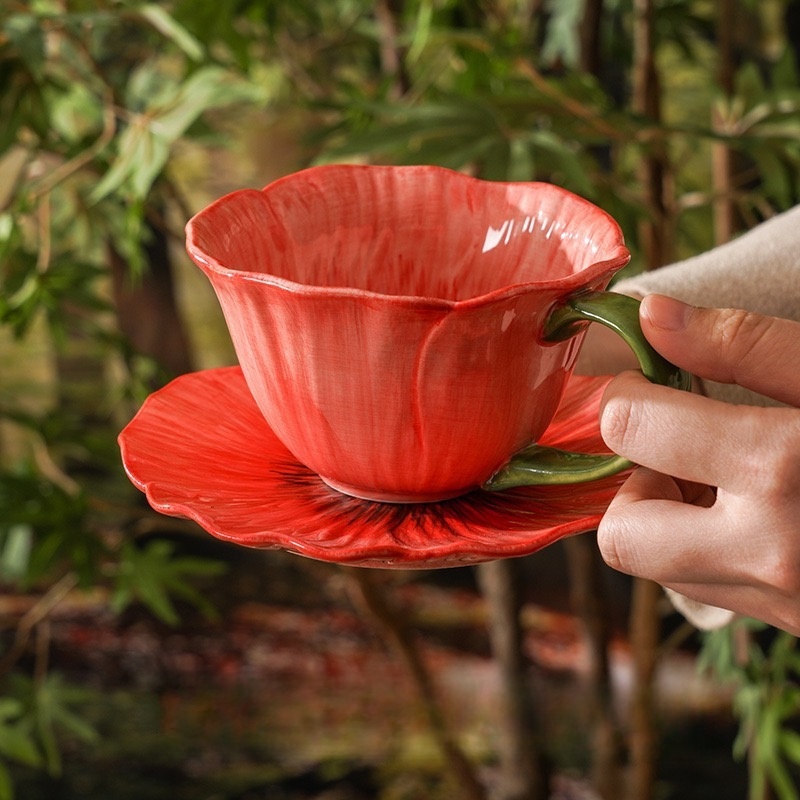 MorningSea 예쁜커피잔세트 입체 애프터눈티 찻잔 300ml 16,800원