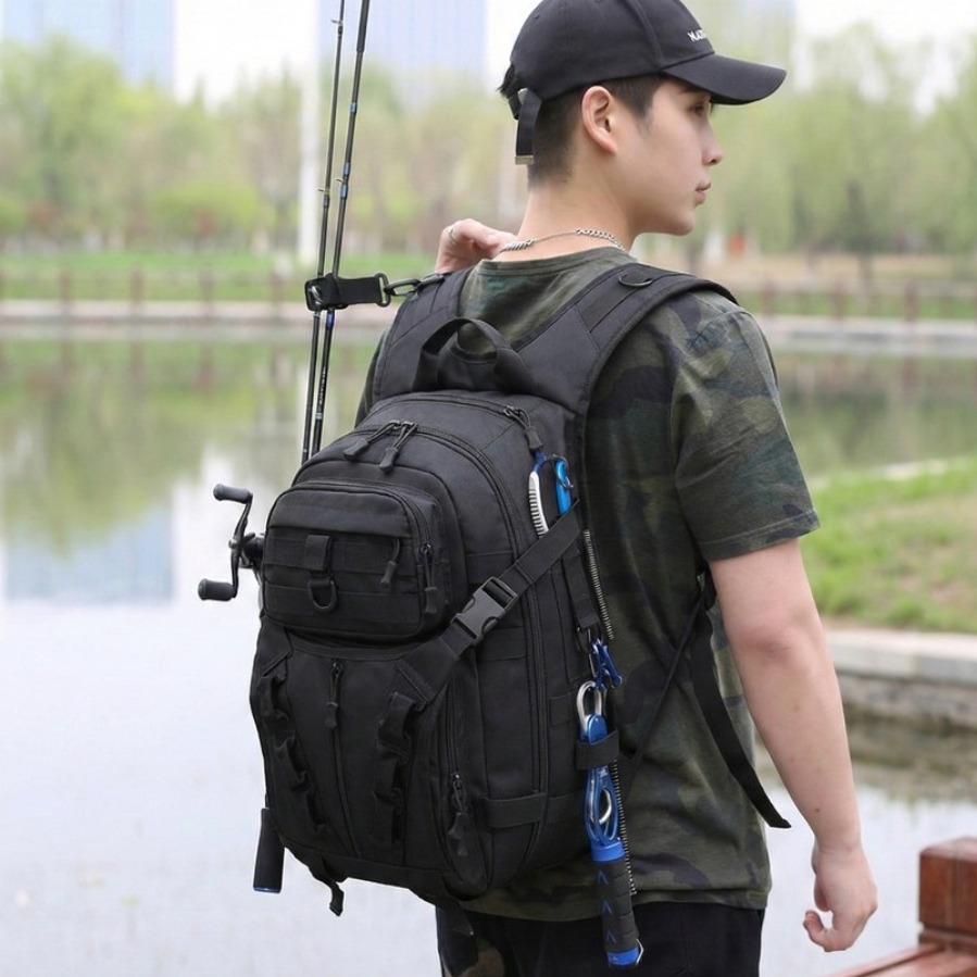 아이케이 찐 낚시 백팩 등산 다용도 일상생활 대용량 실용성 백팩 (검은색) 34,900원