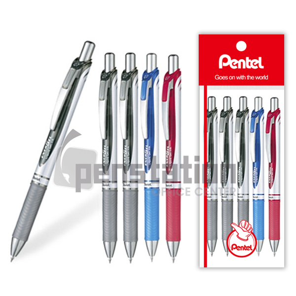 Pentel 에너겔 노크식 메탈팁 볼펜 BL77 0.7mm 5개 세트 14,000원