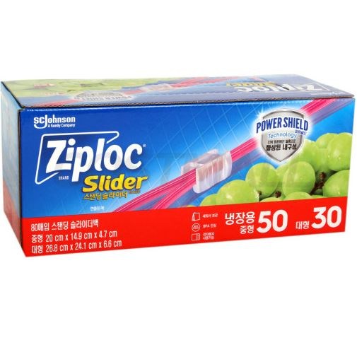지퍼락 냉장용 슬라이더 지퍼백 중형 15p + 대형 12p 세트 78,270원