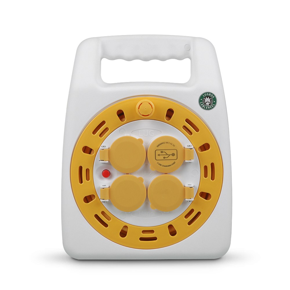 러그박스 캠핑 전기릴선 3구 USB2구 코드릴 전선릴 20m, 1개, G15MUP 캡형 옐로우 52,800원