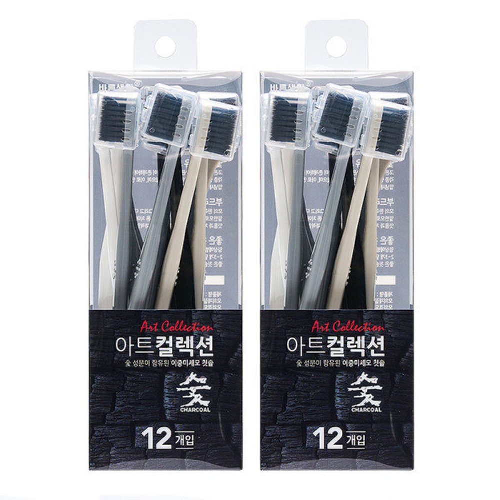 바른생활 아트컬렉션 숯함유 칫솔 12입+12입(24입) 18,070원