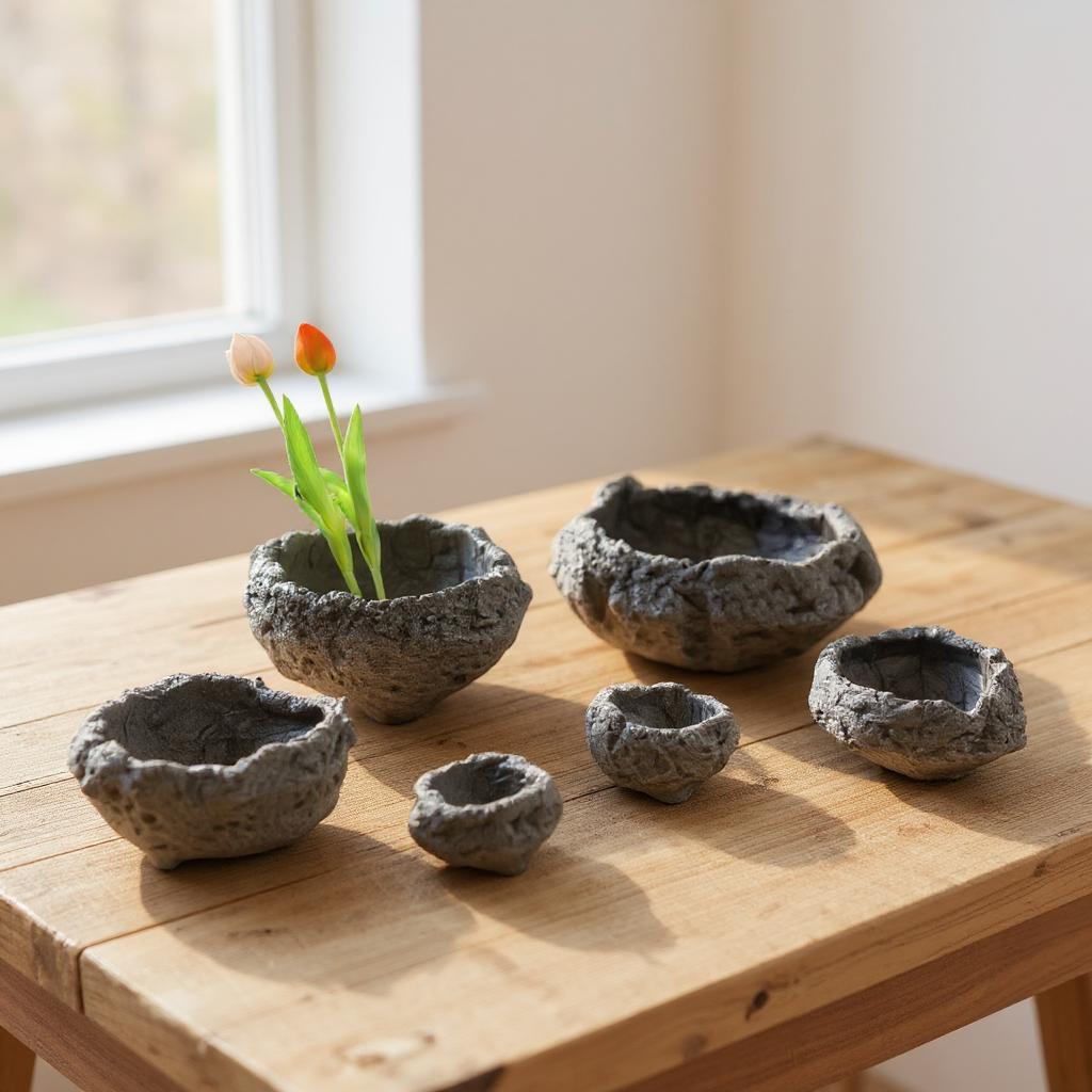 국산 인조화산석 수제 분재 다육이 빈티지 돌화분, 화산석화분, 1개 4,500원