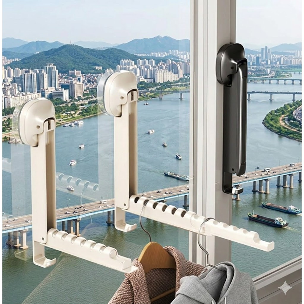 이지몰 무타공 접이식 흡착 옷 가방 헤드폰 정리 다용도 걸이 3,900원