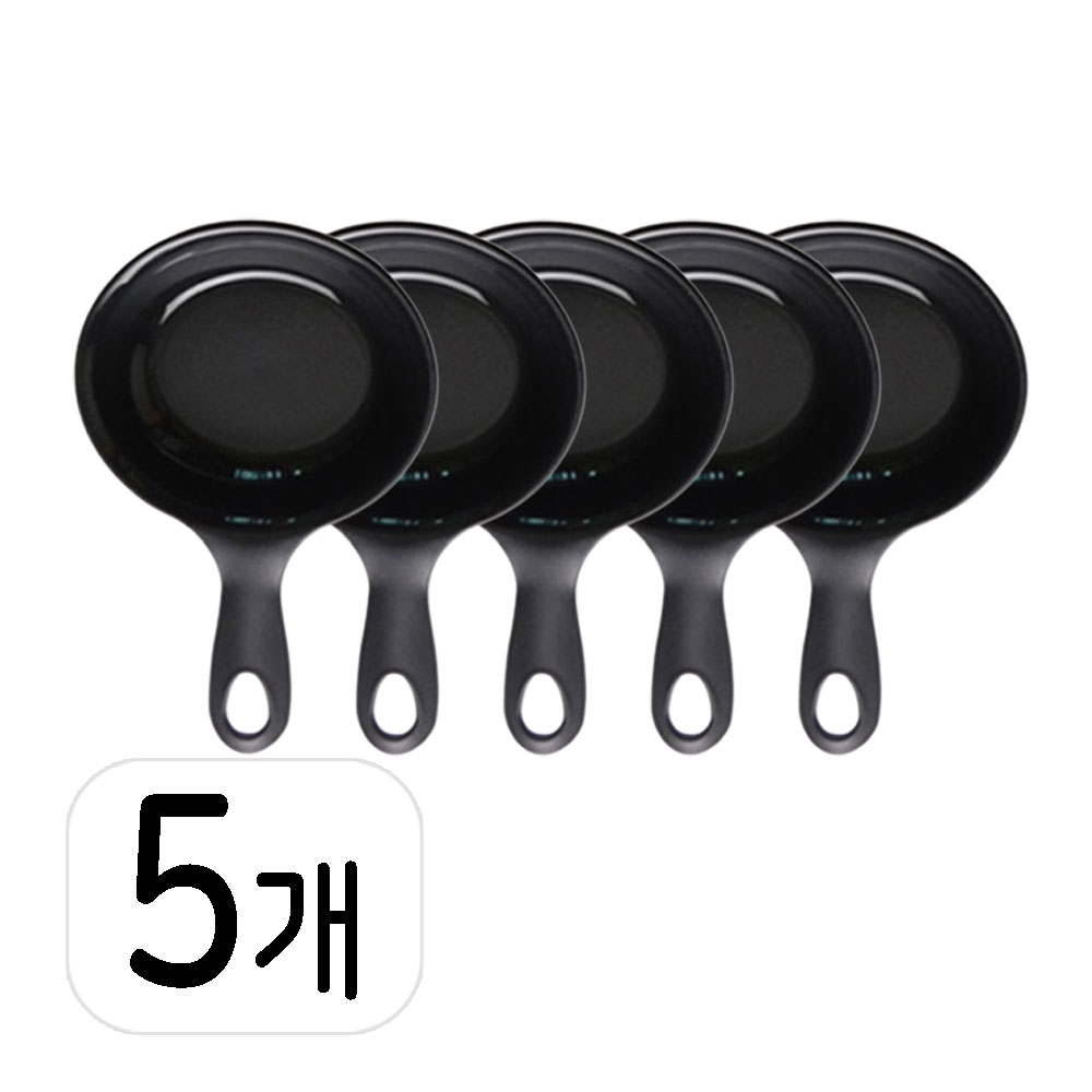 레몬글라스 국내생산 슬림 손잡이 앞접시 세트, 블랙, 5개, 타원형 10,900원