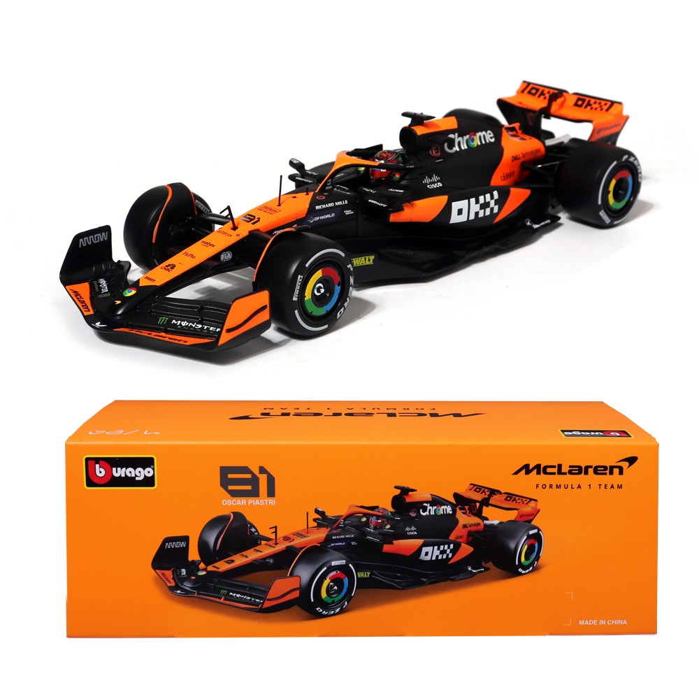 브라고 1:24 맥라랜 McLaren MCL38 Miami GP 2024 81번 맥라렌 포뮬러 원 F1 레이싱카 다이캐스트 모형차 63,000원